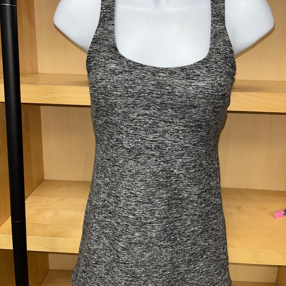 BEYOND YOGA HEATHERED GRAY TANK TOP SHIRT M
